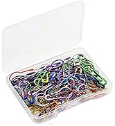 120 Pcs Colored Safety Pins Small,22mm/0.87inch Bulb Pins,Stitch Markers for Knitting,Gourd Safet...