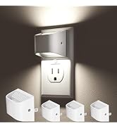 VOLISUN LED Night Light Cool White, 4 Pack Up and Down Night Lights Plug into Wall with Dusk to D...