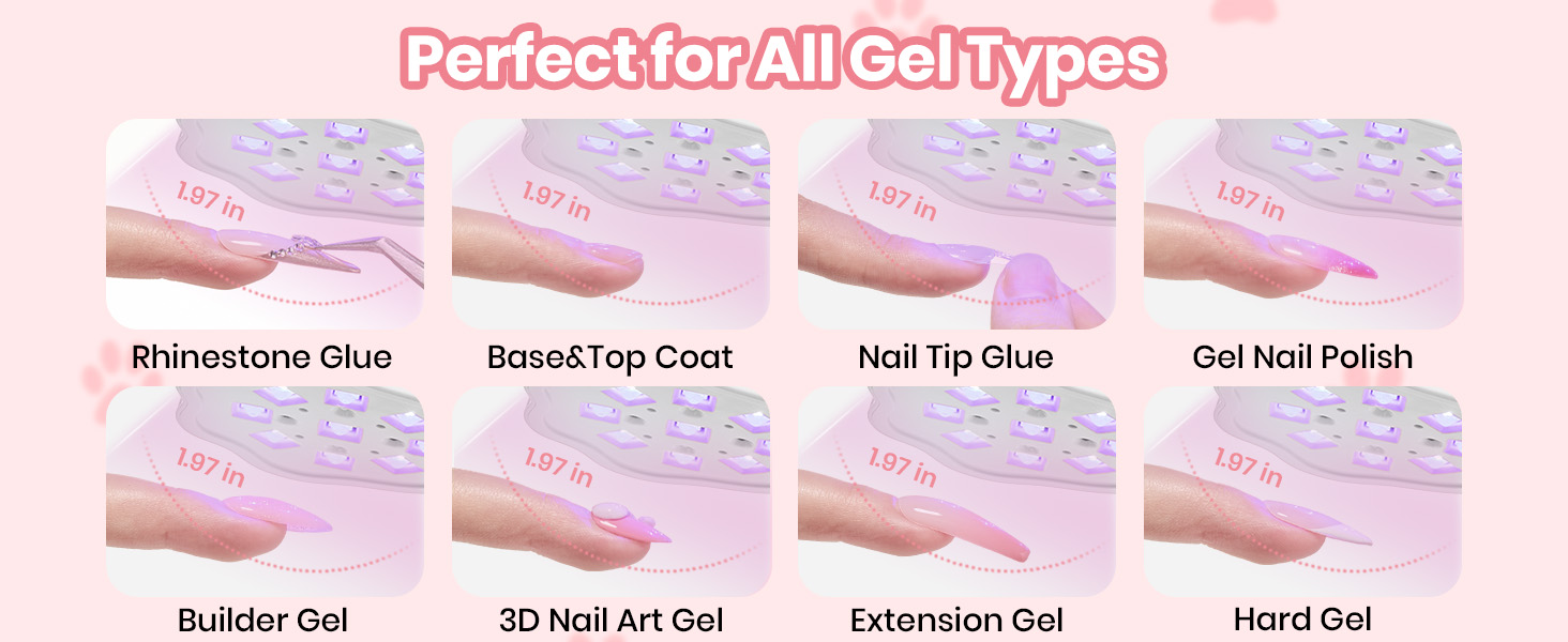 Beetles Gooseneck UV Nail Lamp - Meowgic MilkKitty Mini LED Nail Light