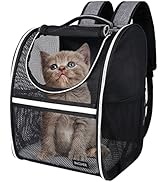 BAGLHER Pet Carrier Backpack, Ventilated Design, Pet Travel Backpack with Comfortable Shoulder St...