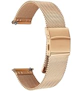 Hearkent 18mm Stainless Steel Mesh Watch Bands,Quick Release,Watch Bracelets With Folding Buckle