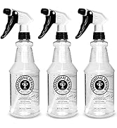 Plastic Spray Bottle (24oz 3 Pack) for Cleaning Solutions, Car Detailing Care, Planting, Pet, Cle...