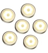 AMIR Newest Motion Sensor Light, 6 Pack Cordless Battery-Powered LED Night Light, Stick-Anywhere ...