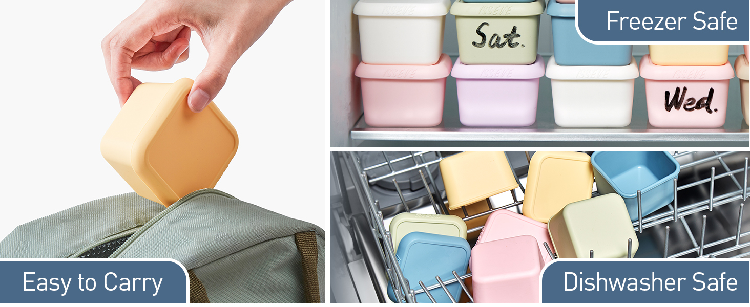 silicone food storage containers