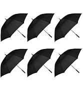 MRTLLOA 6 Pack Golf Umbrella 68/62 Inch Large Oversize Double Canopy Vented Automatic Open Stick ...