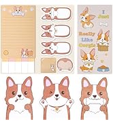 JIANTA Corgi Sticky Notes Set, 550 Sheets, I Just Really Like Corgis Self-Stick Notes Pads, Cute ...