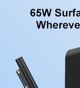 65W Charger for Microsoft Surface Pro 11, 10, 9, 8, 7+, 7, X, 6, 5, 4, 3, 2-in-1 Power Adapter fo...