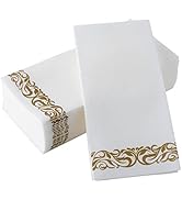 BloominGoods Disposable Guest Towels for Bathroom - Linen-Feel Hand Towel -Paper Napkins for Part...