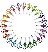 WA Portman 5 Inch Blunt Kids Scissors 24 Pack - Small Scissors for Home and Classroom Craft Suppl...