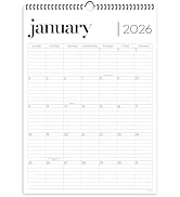 Wall Calendar 2026, 12 Months, 17" x 12" Large Wall Calendar with Hanger, Thick Paper and Spiral ...