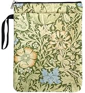 William Morris Floral Book Sleeve Gifts for Book Lovers Birthday Graduation Back to School Suppli...