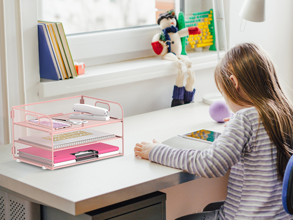 3-tier desk organizer
