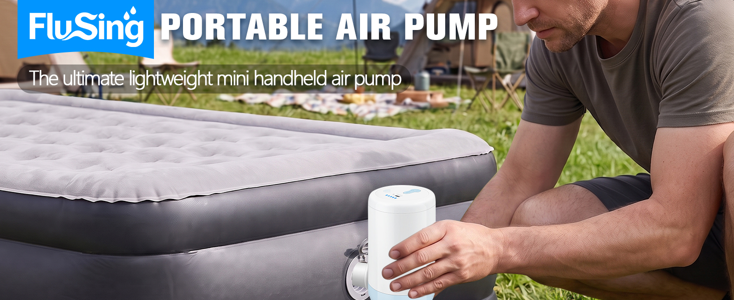Air Pump for Inflatables Inflate Deflate for Air Mattress Portable Air Pump