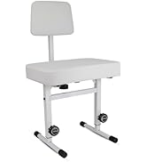 5 CORE Piano Bench Height Adjustable Keyboard Stool Heavy Duty Thick Padded Cushioned Seat with B...