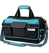 DURATECH 18-inch Mouth Tool Bag, Large Storage 32 Pocket Tool Bag Organizer for Men with Water Pr...