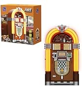 PANTASY Retro Jukebox Building Kit with Coin & Sound Function, Mechanical Music Box Model with Ac...