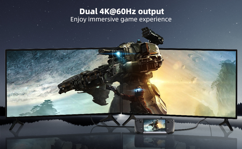 10Gbps M.2 SSD Steam Deck Dock Dual Monitors