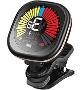 Guitar Tuner Rechargeable Clip On LED Color Display Tuner for All Instruments - Guitar, Violin, U...