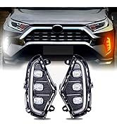 LED Daytime Running Lights Fit for 2019-2021 Toyota RAV4 Fog Lights Kit,Fog Lights Assembly Rav4 ...
