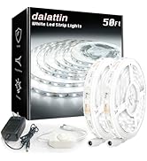 dalattin White LED Strip Lights 50ft Dimmable Bright 24V Led Light Strip 6500K Daylight White 900...