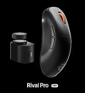 SteelSeries Rival Pro Mini Wireless Ergonomic Gaming Mouse - Black | Ultra Wideband Wireless/UWB,...