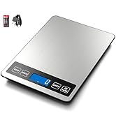 Fuzion Food Scale, 1g/0.1oz Digital Kitchen Scale - 22lb, 7 Units, Tare & PCS, Rechargeable Power...