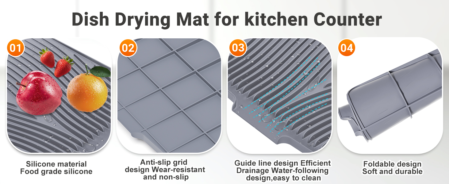 silicone dish drying mat
