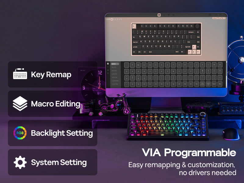 F75 wireless gaming keyboard