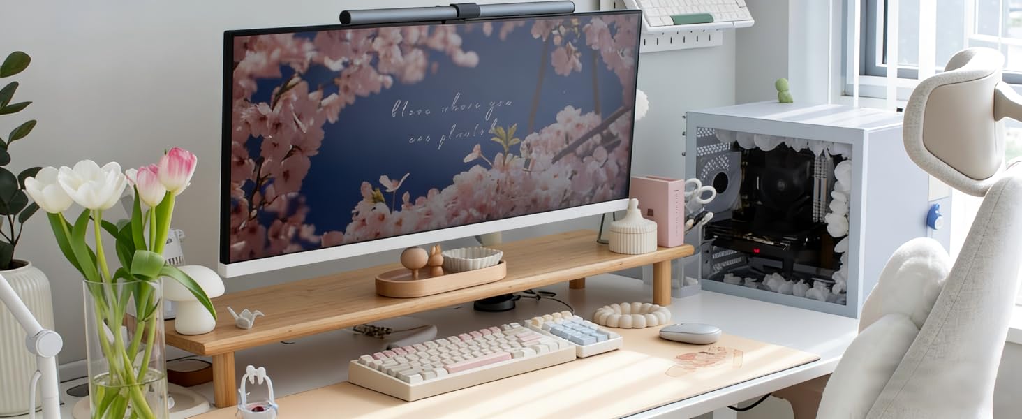 Bamboo monitor stand