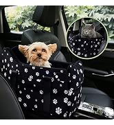 Cullaby Center Console Dog Car Seat Safe Travel for Small Dogs Under 15 lbs Detachable Washable P...