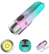 TUNENGE S12Plus Keychain Flashlight,610 High Lumen EDC Pocket Flashlight,USB C Rechargeable Mini ...