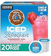 The Original Donut Shop Iced Refreshers, Strawberry Açaí Flavor, Keurig Single Serve K-Cup Pods, ...