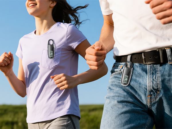 Simple Pedometer for Walking, Accurate Step Tracker with Carabiner, 3D Step Counter for Men Women