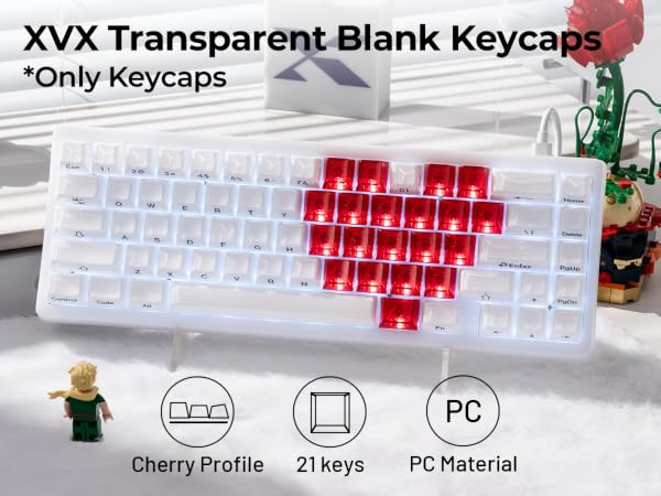 red blank keycaps