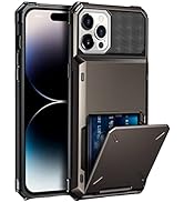 ELOVEN for iPhone 14 Pro Max Case with Card Holder Card Slot Hidden Credit Card ID Protective Cas...