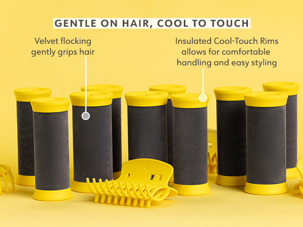 Gentle on hair, cool to touch