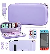 RHOTALL Case for Nintendo Switch, Potable Carrying Case for Switch with Soft Cover, Screen Protec...