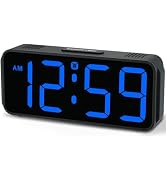 Peakeep Small Digital Alarm Clock Plug in for Bedrooms Bedside, Large Big Numbers Display Tiny El...