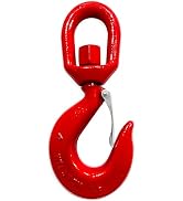 5 Ton Swivel Lifting Hook, Heavy Duty Swivel Hook, Hoist Hook Rigging with Latch, G80 Swivel Eye ...