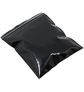 PABCK 100 Pieces 3.1x4.7 inch Black Reclosable Zip Bags 5.1mil Thickness Poly Plastic Packaging R...