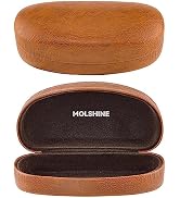 molshine Hard Shell Sunglasses Case,Classic Large Glasses Case for Sunglass, Eyeglasses with Clea...