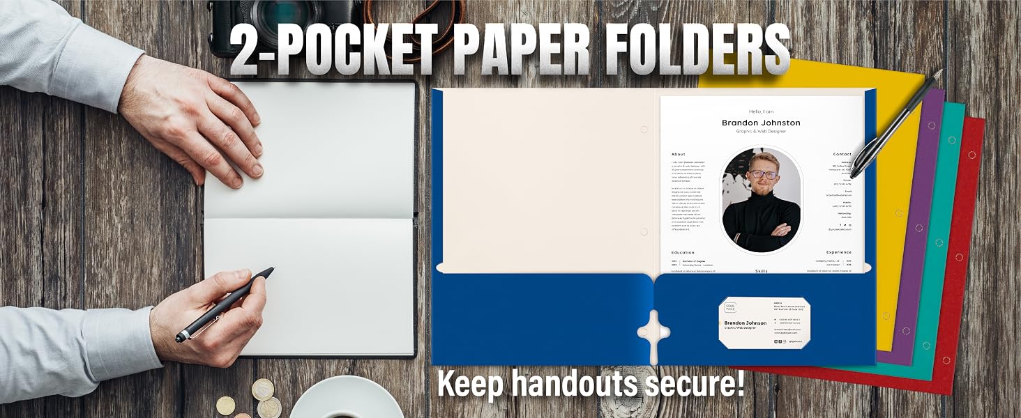 Two Pocket Portfolio Folders matte