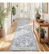 Yamaziot Washable Runner Rug 2x8 – Non Slip Boho Floral Hallway Runner Rug with Rubber Backing, L...