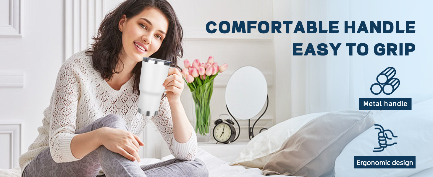 insulated coffee mug with handle