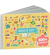 Beach Day 500+ Kids Sticker Book by Cupkin Fun Toddler Travel Activity Coloring and Sticker Book,...