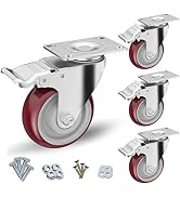 Casters Set of 4 Heavy Duty - Caster Wheels 4 Inch, CLOATFET Locking Casters, Swivel Casters with...