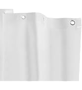Kenney MB61158 Microban Protected Medium Weight 4.8 Gauge Waterproof PEVA Shower Curtain Liner wi...