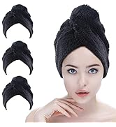 SINLAND Microfiber Hair Drying Cap Hair Towel Turban Twist for Long Hair Fast Drying Towels Head ...