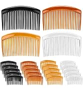 24 Pcs Plastic Hair Side Combs French Twist Comb with 23 Teeth Fine Hair Clips Decorative Hair Co...