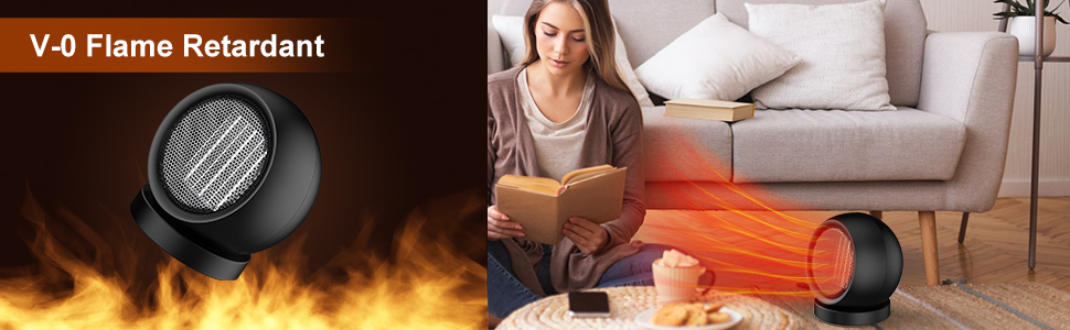 Safety small desk heater